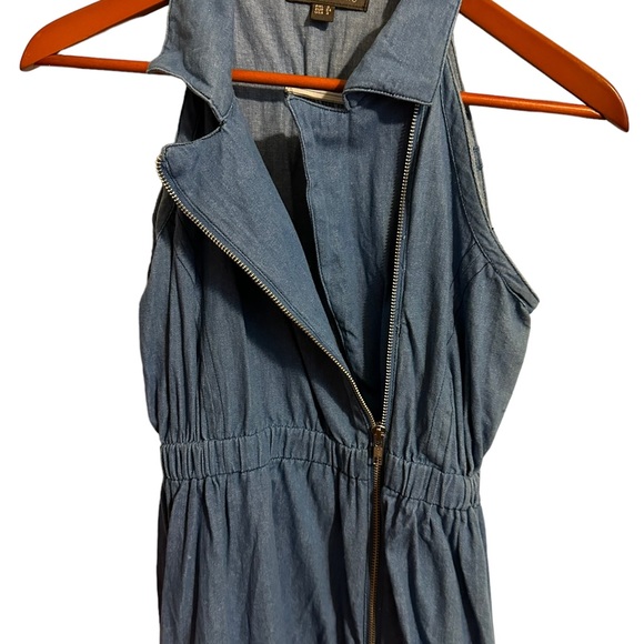 Plains and Prints Zipper Down Collar Top Size 2 - Picture 4 of 8